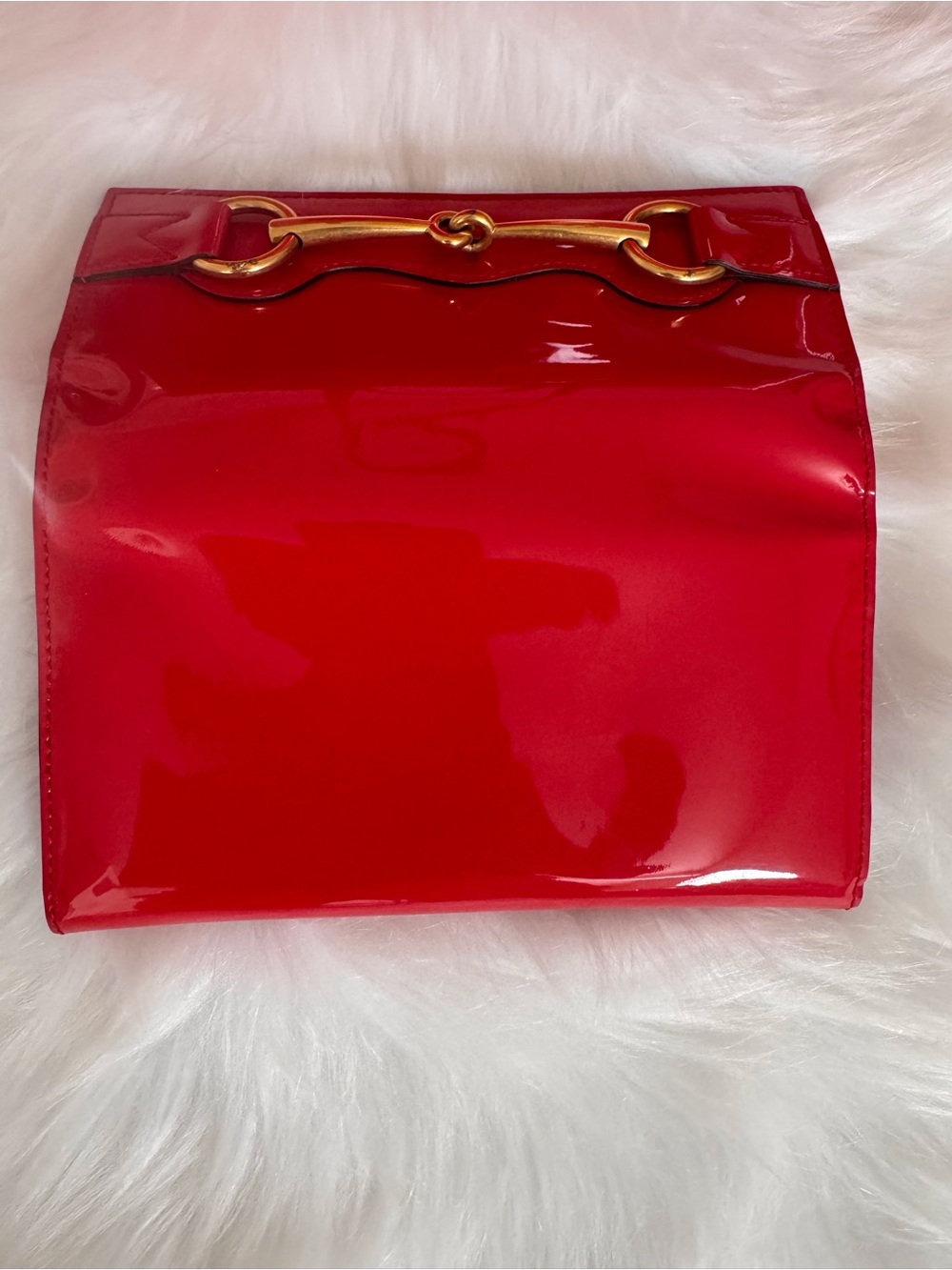Gucci Red Patent Leather Horsebit Continental Wallet - Picture 11 of 15